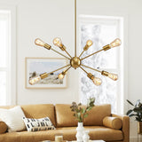 8-Light Sputnik Chandelier – Height Adjustable – Contemporary Modern Sputnik