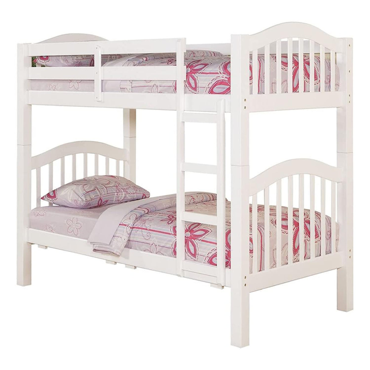 Over Twin Bunk Bed in White Finish