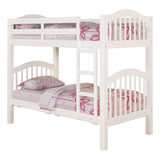 Over Twin Bunk Bed in White Finish