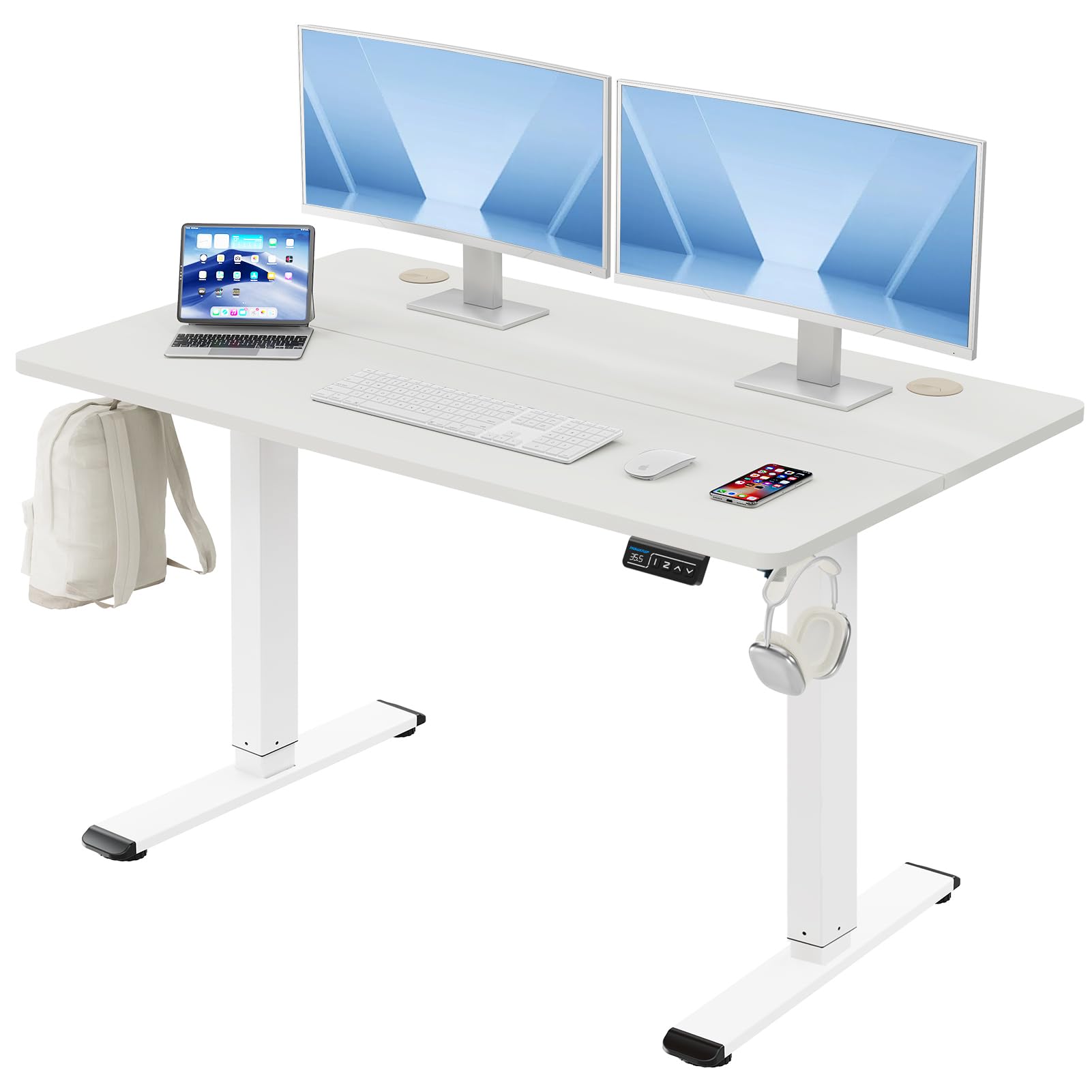 Electric Height Adjustable Standing Desk, 48 x 24 Inches Sit Stand Desk