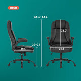 Office Chair Ergonomic Desk Chair PU Leather Computer Chair with Lumbar Support