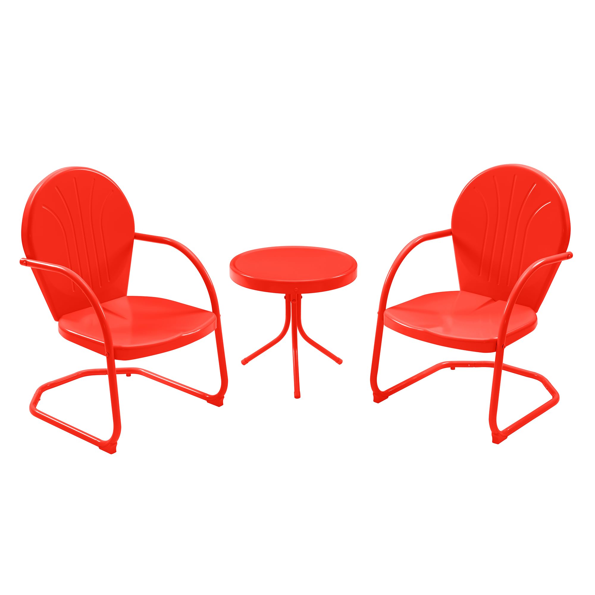 Patio Bistro Set Retro Metal Outdoor Seating Set Conversation Set 3 Piece