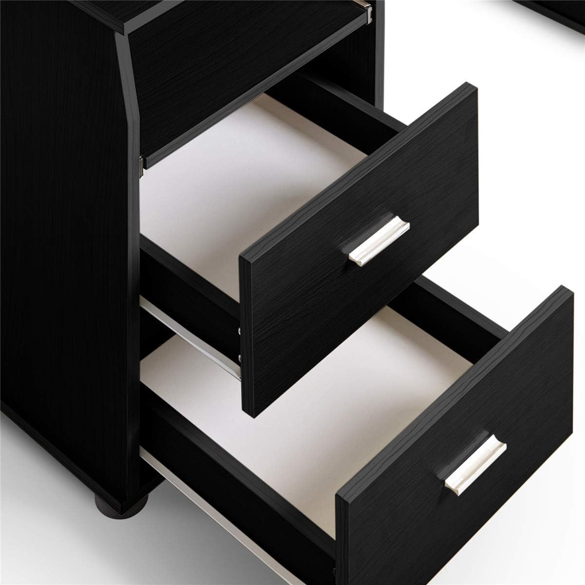 Office Computer Desk - Multi-Functional Writing Study Table Desk with Elevated Shelf,