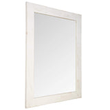 Farmhouse Bathroom Vanity Mirror, 24" x 31", Whitewash