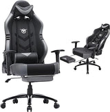 Big and Tall Gaming Chair with Footrest 350lbs, Ergonomic Computer Gamer Chair