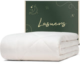 Lasuens 100% Viscose from Bamboo Comforter Queen, Cooling Duvet Insert, Down Alternative Blanket, 350 GSM All Season Summer Comforter - Soft and Fluffy Cooling Comforter for Hot Sleepers 94x90 Inches