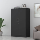 Metal Storage Cabinet with Locking Doors and 3 Adjustable Shelves