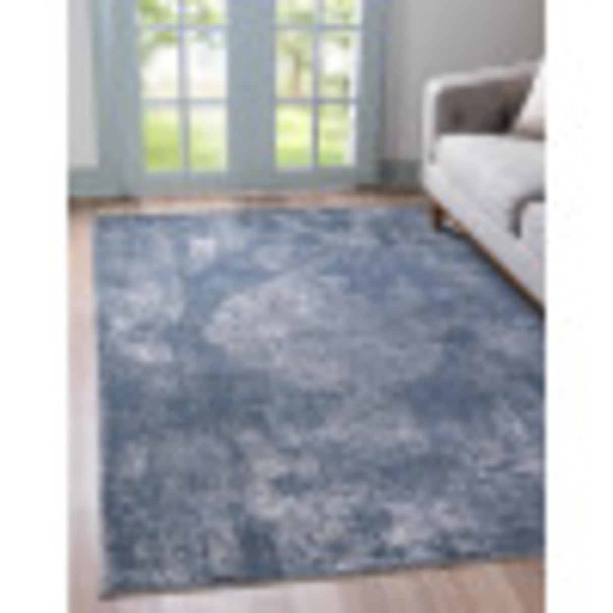 Portland Collection Area Rug - Woodburn (10' x 13' 1" Rectangle, Blue/ Ivory)