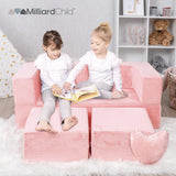 Modular Kids Sofa for Toddler and Baby Playroom/Bedroom Furniture (Pink) with Bonus