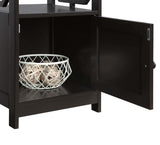 Omega End Table with Cabinet, Espresso