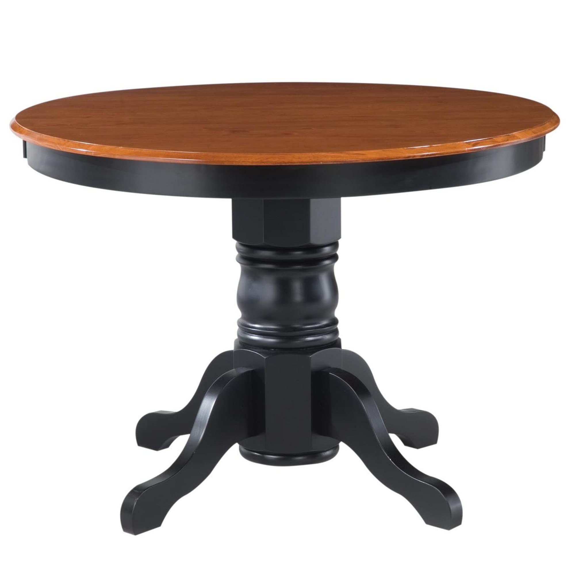 Black Oak 42-inch Round Pedestal Dining Table with Hardwood Solids Construction,