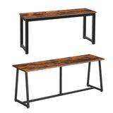 Dining Bench, Industrial Style Indoor Benches, Durable Metal Frame