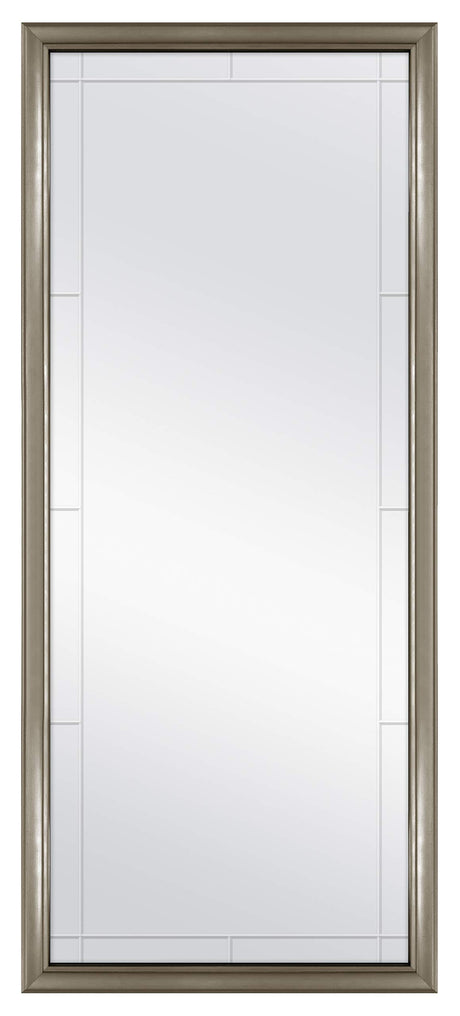 66981 Georgian Revival Grooved Leaner Mirror, 30 x 70 Inch, Bronze