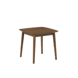 Lexi 3 Piece Coffee and End Table Set, Walnut Brown Wood, Flared Legs