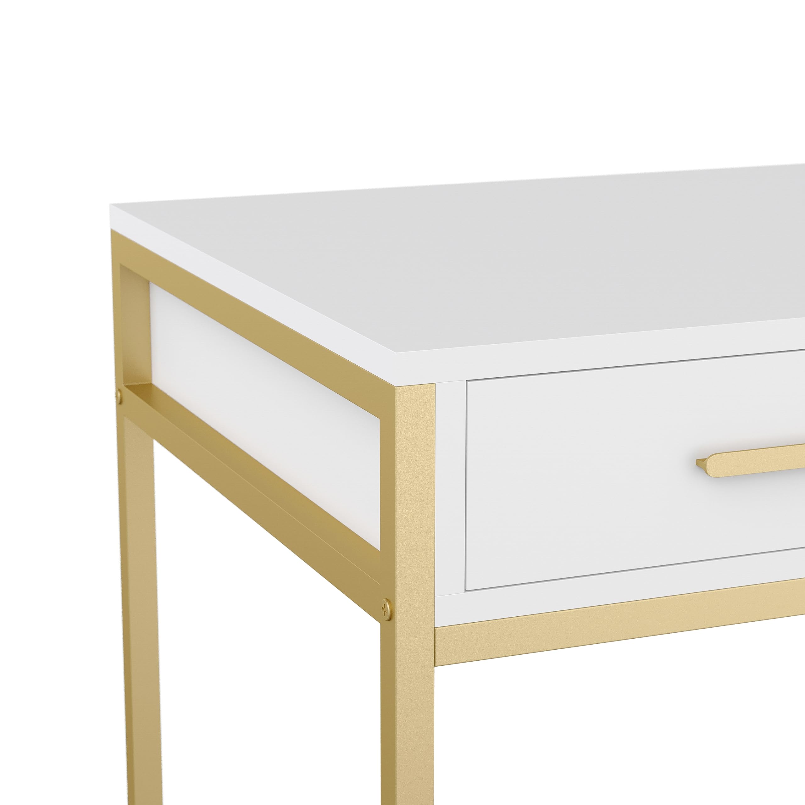 Ollie Home Office Desk with 3 Drawers in Walnut Wood