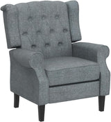 Wingback Recliner Chair, Push Back Recliner with High Back, Upholstered Tufted Accent