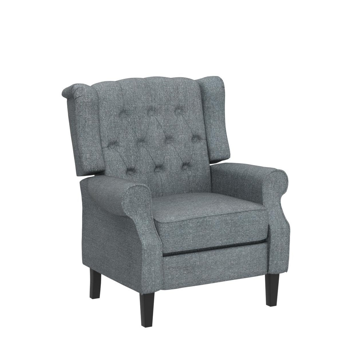 Wingback Recliner Chair, Push Back Recliner with High Back, Upholstered Tufted Accent