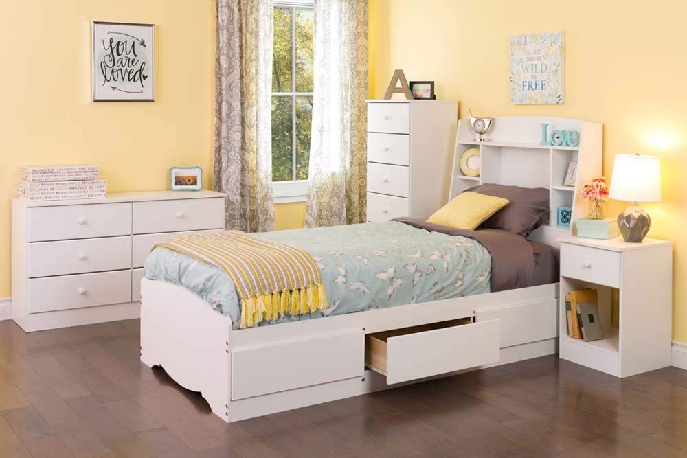 Astrid 6 Drawer Double Dresser For Bedroom,  White