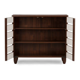 Gisela 2-Door Shoe Storage Cabinet, Brown (118-6518-HiT)
