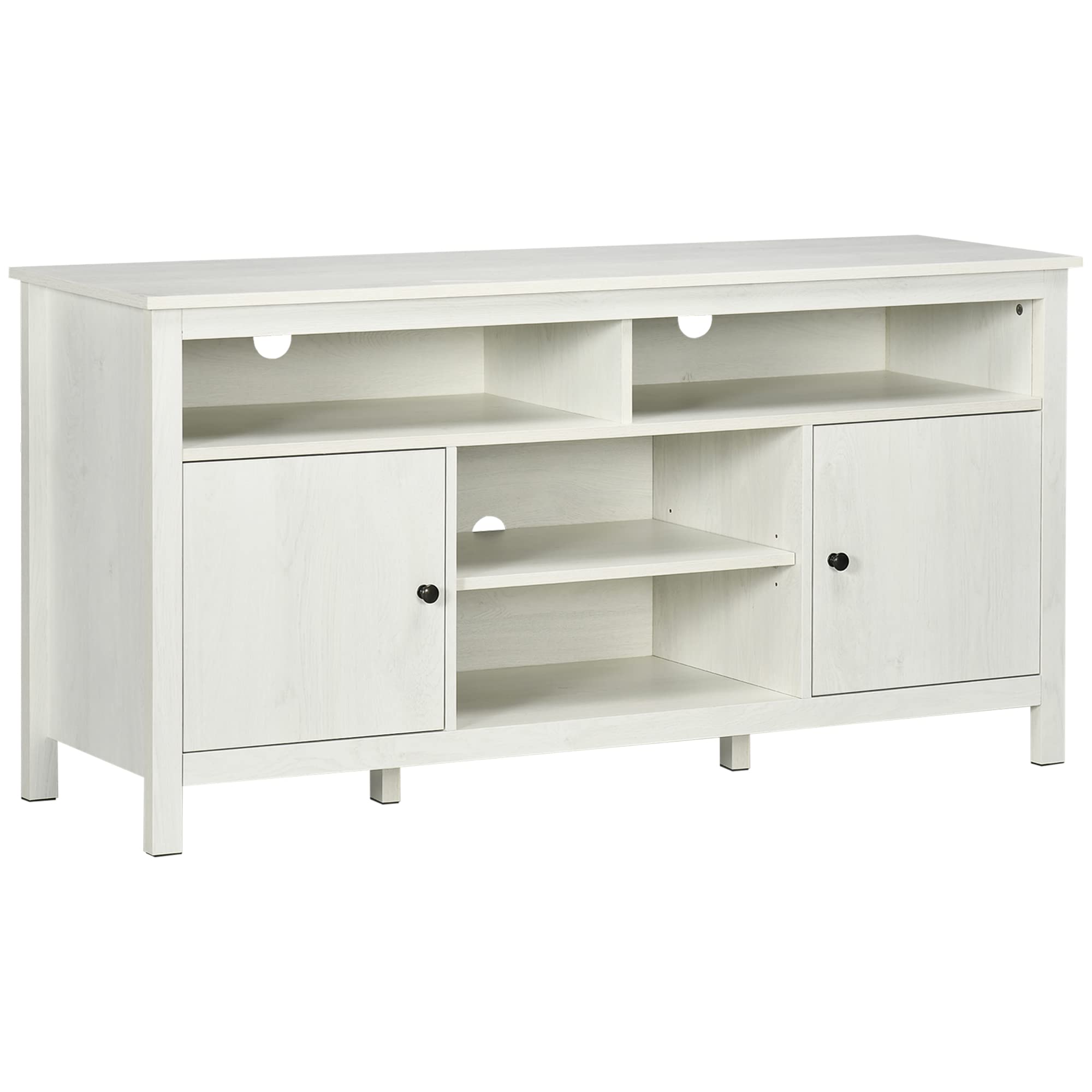 TV Stand for 65 Inch TVs, TV Cabinet with Wooden Shelves and Doors