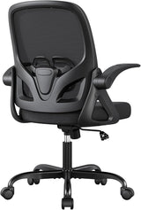 Home Office Desk Chair with Supportive Lumbar Support and Flip up Arms