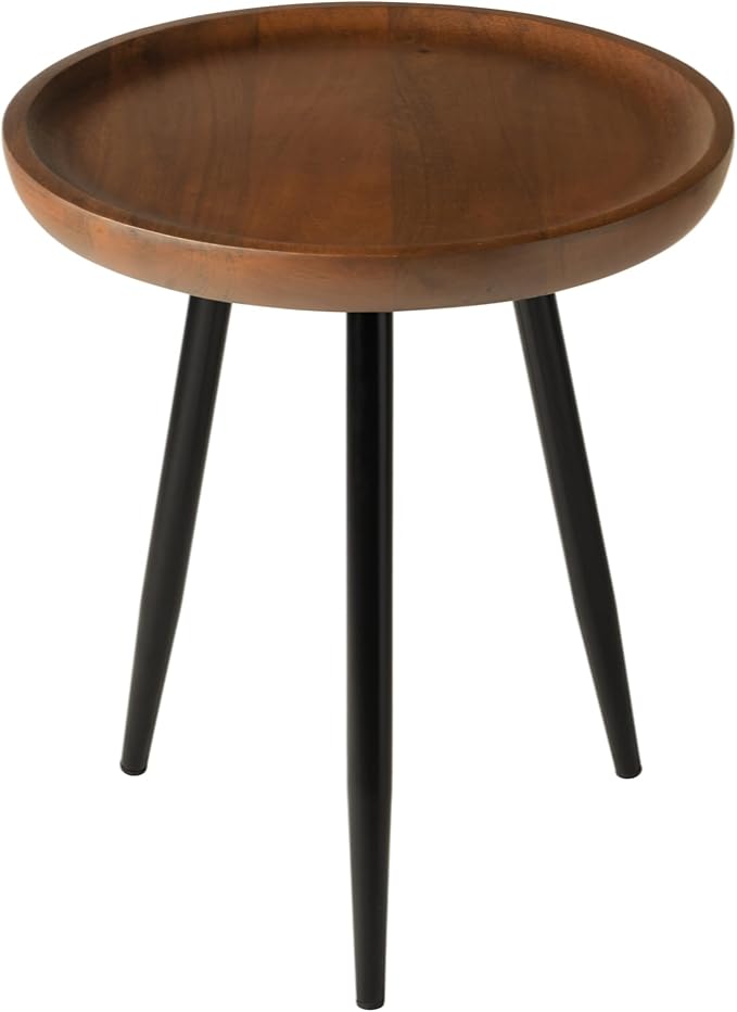 Oscar Mango Wood End Table.Exclusively Designed Hand-Crafted Small Nightstand