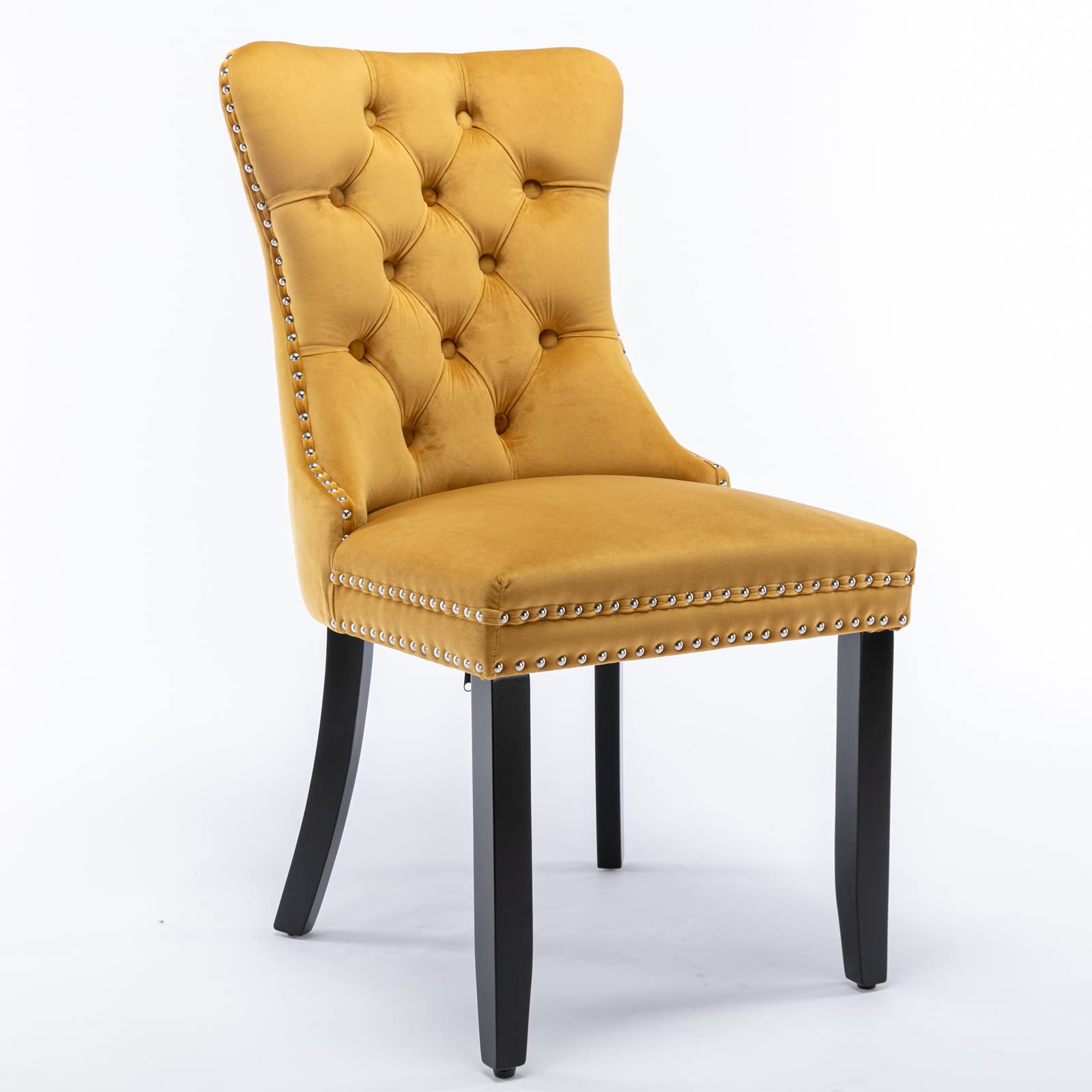 Velvet Dining Chairs Set of 2, Upholstered High-end Tufted Dining Room Chair