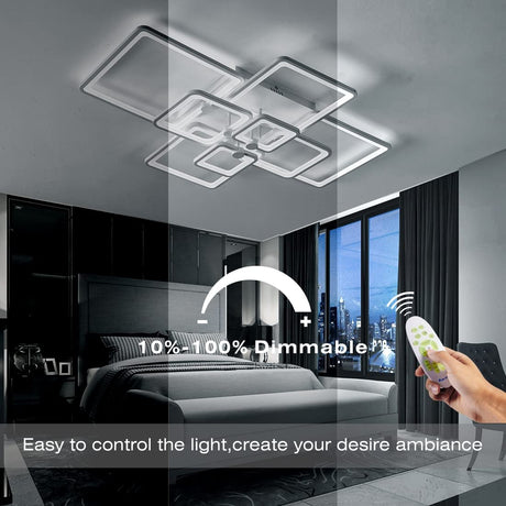 Modern Ceiling Light,41.7in Modern Led Ceiling Lights for Living Room Light Fixture Ceiling