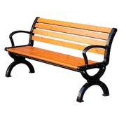 Outdoor Garden Patio Bench,Iron Metal Steel Frame Park Bench