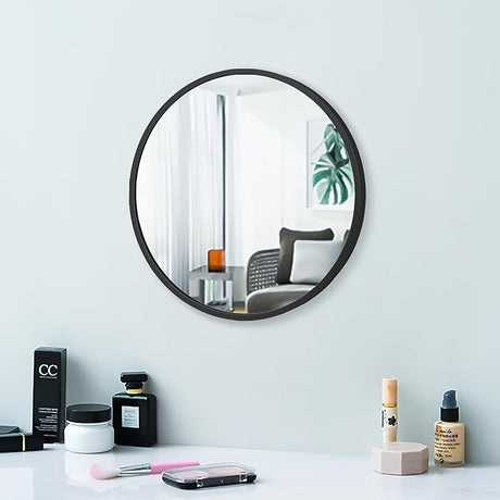 GZ 47x14 Mirror Rectangle Full Body Length Door Hanging Wall Mounted Metal Frame Dressing Make-up Mirrors for Entryway Bedroom Bathroom Living Room 47 14 inch Black