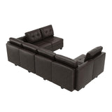 Convertible Sectional Sofa U-Shaped Couch with Soft Modern Cotton Chenille Fabric