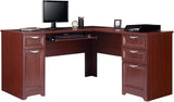 Magellan 59"W L-Shape Corner Computer Desk, Classic Cherry