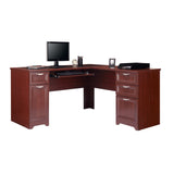 Magellan 59"W L-Shape Corner Computer Desk, Classic Cherry