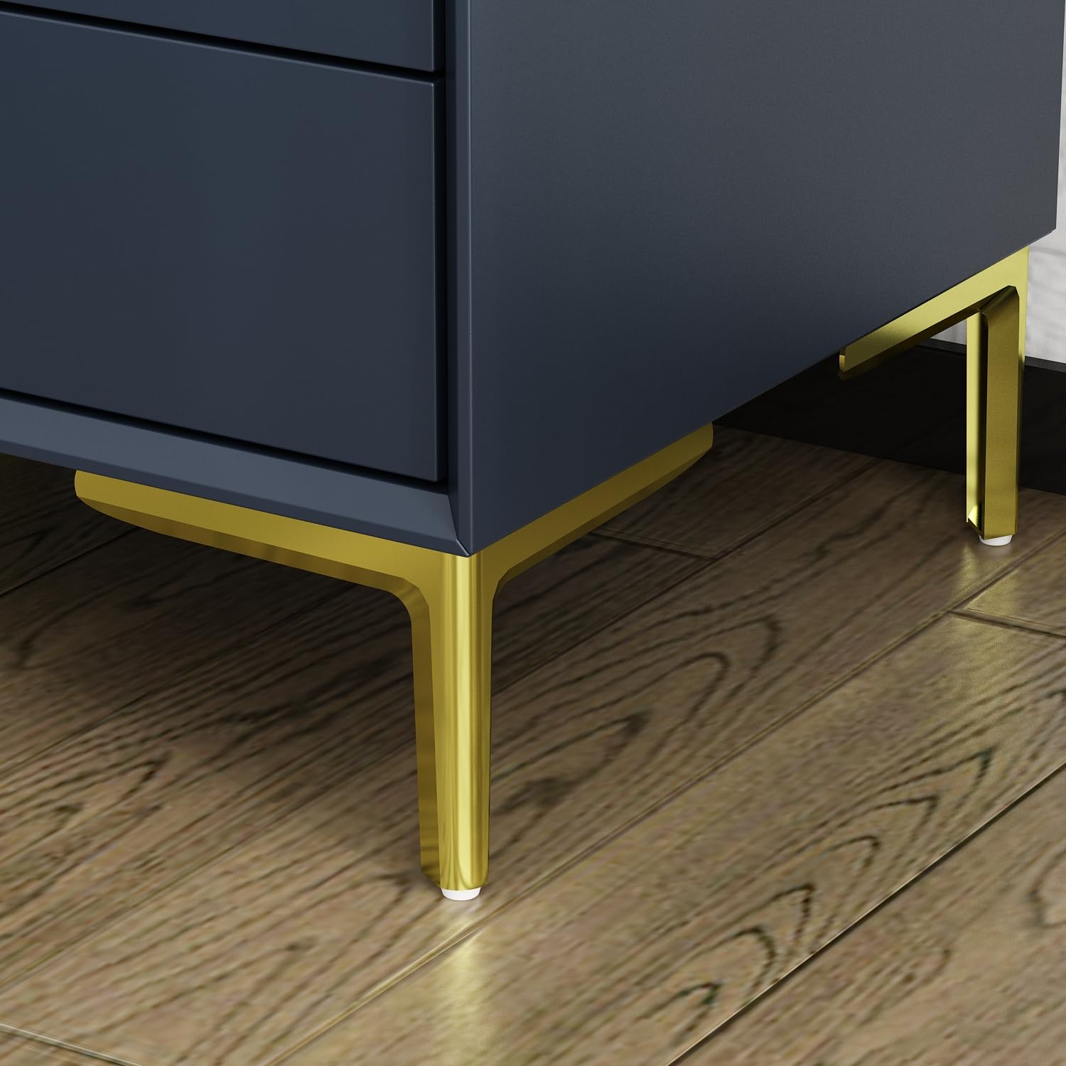 3-Drawer Nightstand Set of 2, Modern Night Stand Bedside Table with Storage