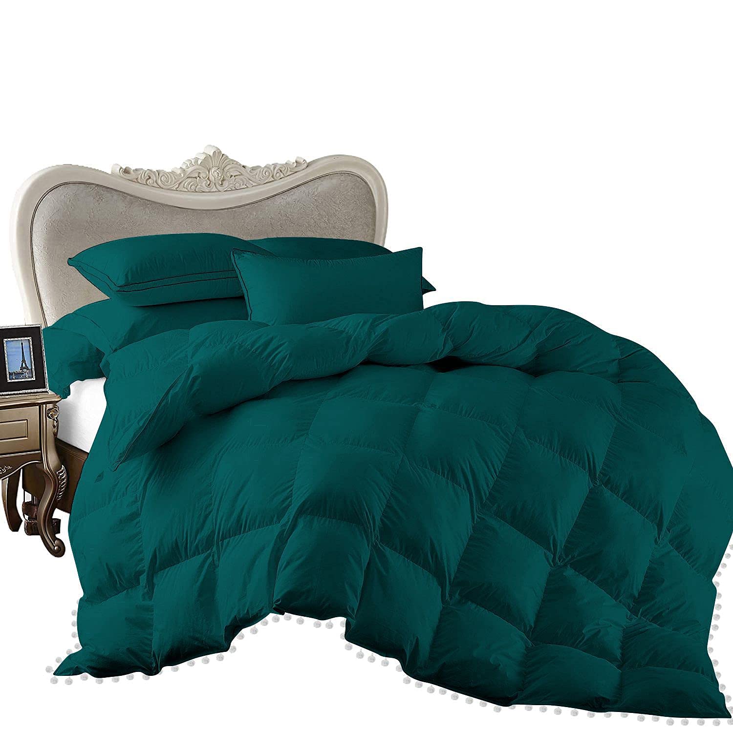 1 Piece Beautiful Looking Pom Pom Box Design Comforter 800 Thread Count 100%