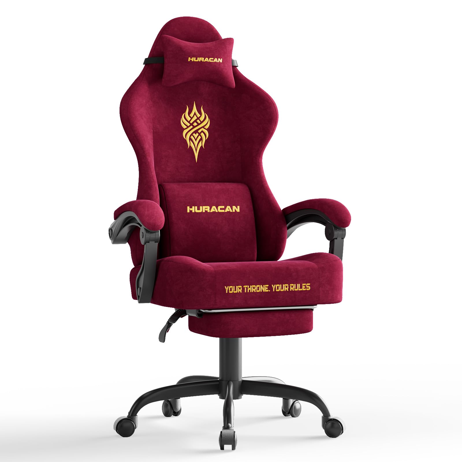 Ergonomic Gaming Chair with Footrest and Massage Lumbar Support