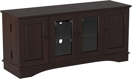 Traditional Wood Universal TV Stand with Storage Cabinets for TV's up to 65"