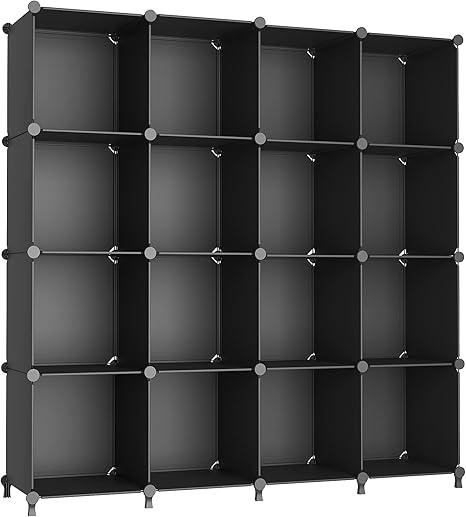 Cube Storage Organizer, 16 Cube Closet Organizer, Stackable Storage Cube
