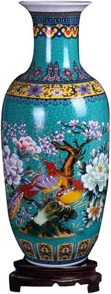 Large Fishtail Ceramic Floor Vase,Flower Vase Handmade Home Decorative Vase