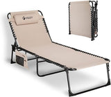 Oversize Chaise Lounge Outdoor, Heavy-Duty Folding Lounge Chair for Outside