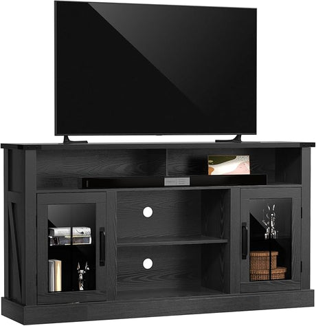 TV Stand, Entertainment Center with Adjustable LED Lights, TV Stand for Living Room,