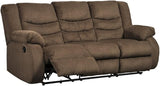 Tulen Modern Manual Pull Tab Reclining Loveseat, Dark Gray