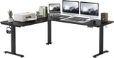75 Inches, Supports Over 300lbs, Large L Shaped Standing Desk, Electric Height Adjustable L Shaped Desk