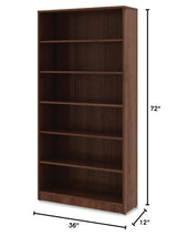 Lorell LLR99792 - Walnut Laminate Bookcase