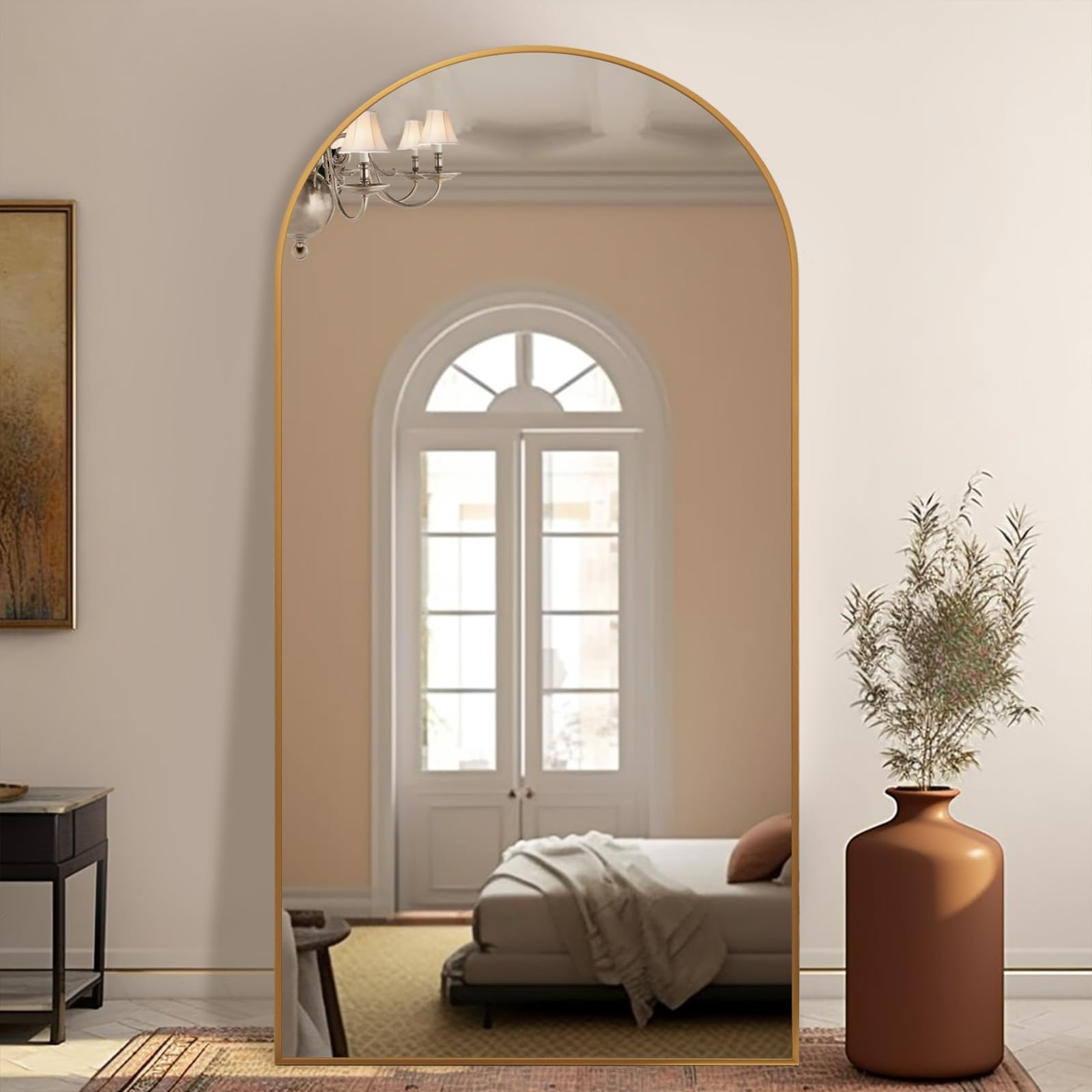 Arched Full Length Mirror, Oversized Floor Mirror