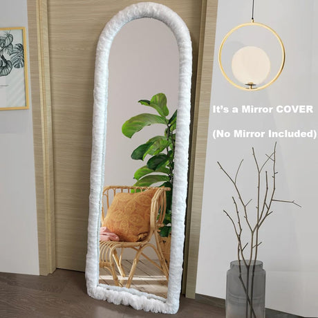 Full Length Mirror Cover Universal Ultra Soft Non-Slip Cover Free Standing Full Body Mirror