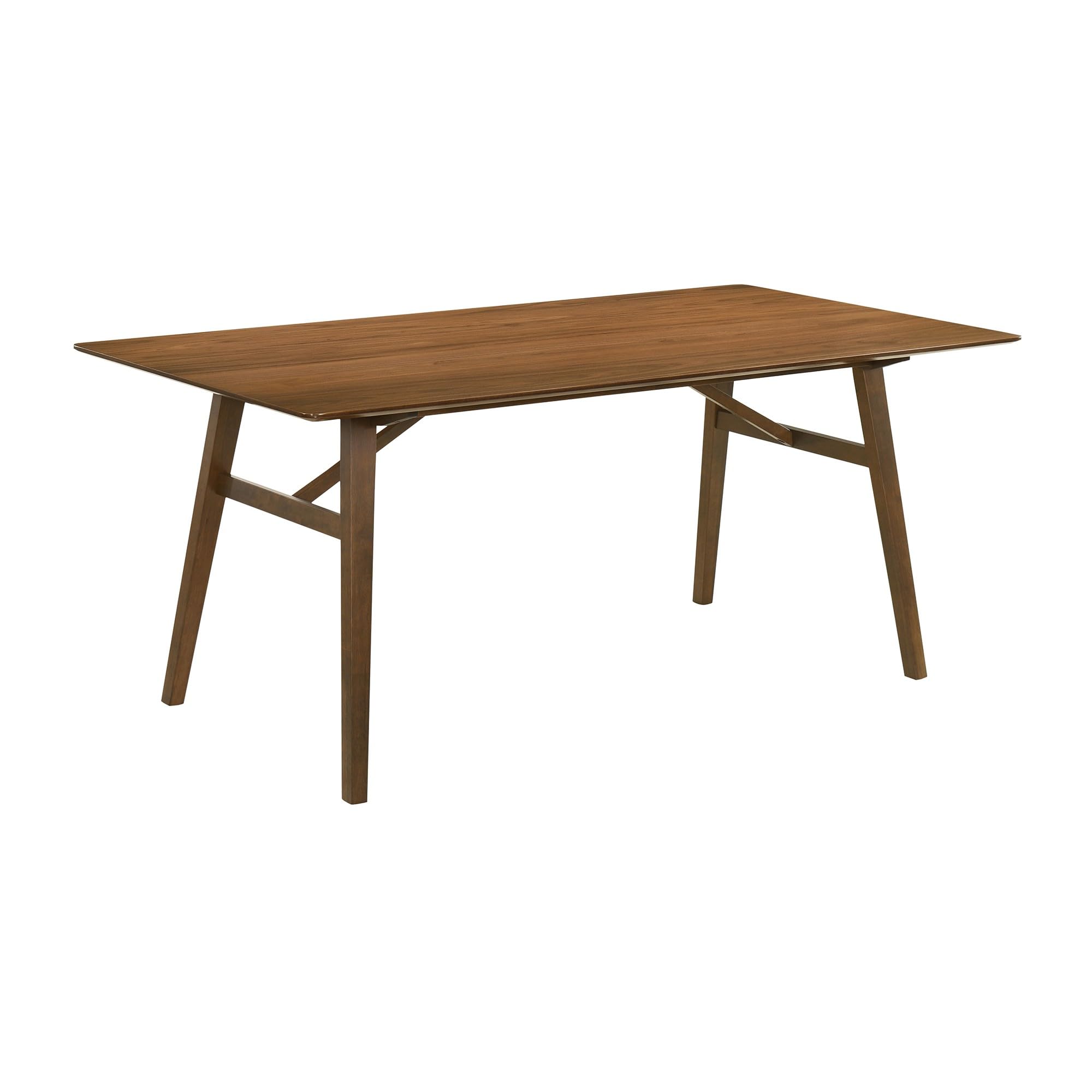 6 Piece Dining Table Set, Chairs, Bench, Fabric, Wood, Orange and Brown