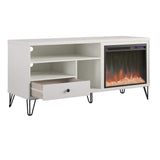 Home Owen Fireplace TV Stand for TVs up to 65", White