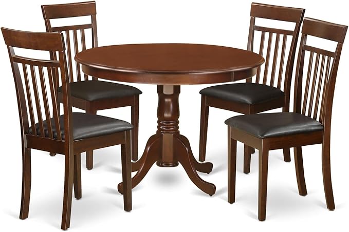 HLCA5-CAP-C 5 Piece Dinette Set for 4 Includes a Round Dining Room