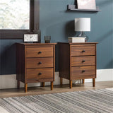 Myron Modern 2 Piece Solid Wood 3 Drawer Nightstand Set